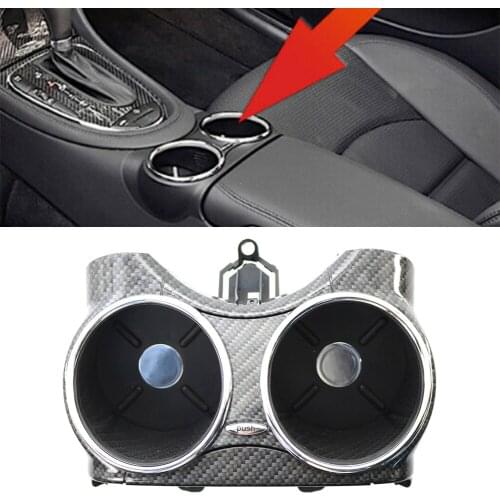 Carbon Fiber ABS Cup Holder Bracket For Mercedes-Benz CLS C219 2006 2007 2008 2009 2010 2011 Dual Cup Car Accessories 2196800414