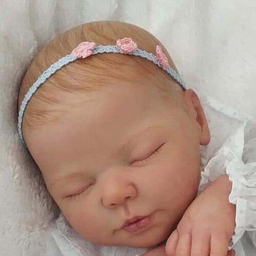 19Inch Reborn Doll Kit Valentina By Elisa Sleeping Baby with Cloth Body Fresh Color Soft Touch Doll Toy