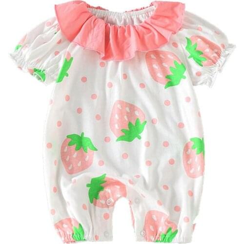 Summer Newborn Baby Girl Clothes One-piece Jumpsuits Baby Clothing Cotton Short Sleeve Girl Romper Infant 2021
