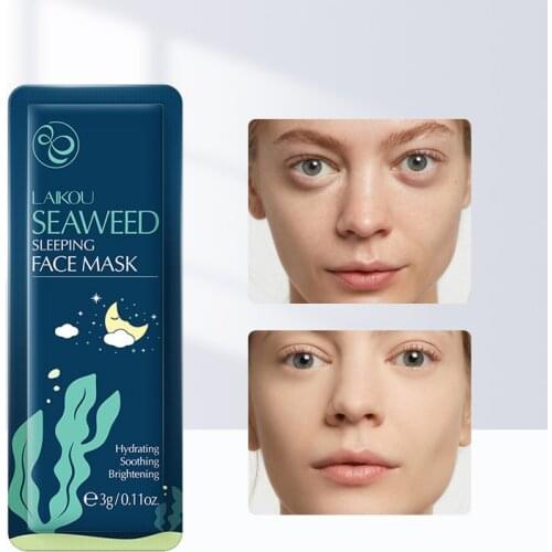Seaweed Moisturizing Sleeping Mask Portable Brightening Face Mask Repair Cream Anti Wrinkle Hydrating Nourishing Serum Skin Care