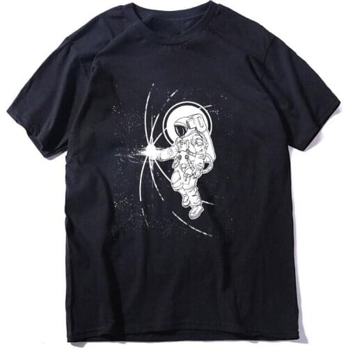 COOLMIND 100% cotton spaceman print men T shirt cool o-neck men tshirt summer loose unisex t-shirt male men tee shirts tops