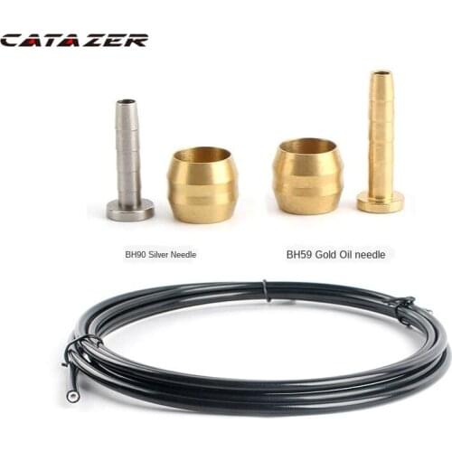 Bike 5mm Hydraulic Disc Brake Oil Tube Set Insert & Olive Head Mountain Bicycle Braided Brake Hose BH59 BH90 Model Black 2.5m