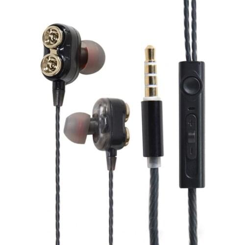 Earphone Quad-core Noise Reduction ABS Lightweight Intelligent Wired Earbud