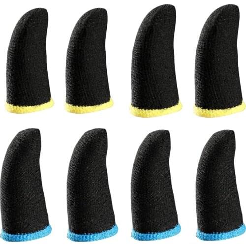 2/4/8pcs Game Gloves Finger Sleeves Sweat-proof Elastic Gaming Screen Gloves Knitted Game Sleeves Breathable Finger Cover