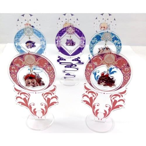 Popular Game Genshin Impact Cosplay DIY Accessories Anime Project Acrylic Keychain Cartoon Printing Stand Card Kids Holiday Gift