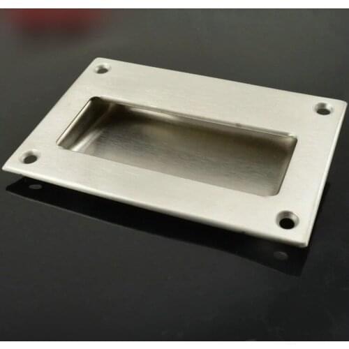 Rectangular dark shape handle stainless steel embedded pulls