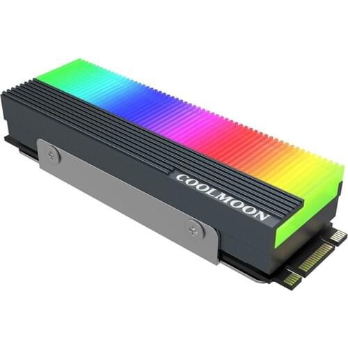 COOLMOON RAM M73S M.2 Solid State Hard Drive Heat Sink M2 SSD Hard Drive Heat Sink ARGB