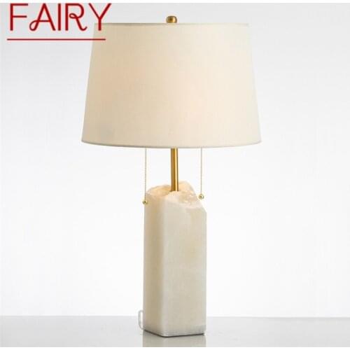 FAIRY Modern Luxury Table Lamp Design White Marble E27 Desk Light Home LED Decorative For Foyer Living Room Office Bedroom