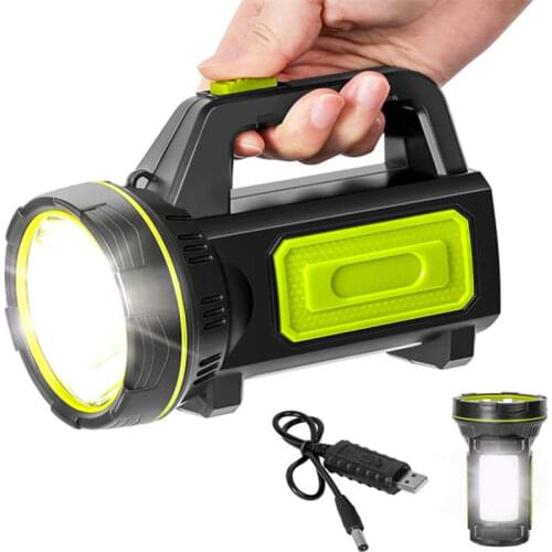 500m High Power Powerful Led Flashlight Portable Searchlight Rechargeable Spotlight Hunting Lamp Camping Outdoor Lighting