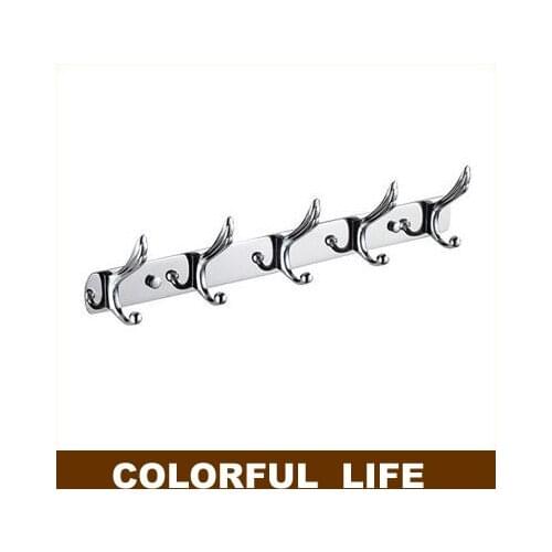 High grade Coat hooks,6 hooks,anti-corrosion, Stainless steel, bathroom accessories Hardware