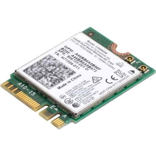Xiwai M.2 NGFF WLAN Card +BT 4.0 Network Adapter Dual Band Wireless 2.4G 5Ghz 433Mbps 3165AC NGFF 802.11AC WiFi 3165NGW