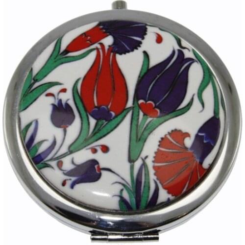 Authentic China Tulip and Carnation Decorated Bag mirror mirror зеркало espejo miroir decorative objects