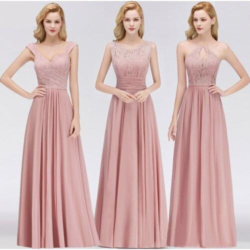 Fashion A Variety Of Styles Long Bridesmaid Dresses Ladies Lace Chiffon Wedding Party Gowns