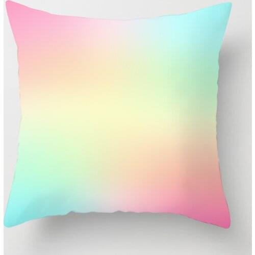 1pc INS Nordic Gradient Cushion Polyester Shiny Glitter Pillowcase Modern Home Sofa Decorative Throw Pillowcase 45*45cm