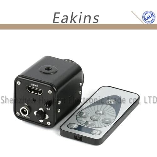 1080P Microscope IR Remote Control HDMI Industrial Microscope Camera Set+130X C-Mount Lens+Stand For LAB Phone PCB Repair