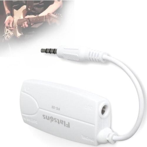 3.5mm Output Guitar Bass to Smartphone Effect Interface Connection Color White Adapter Audio Connector Fit for iPhone iPad