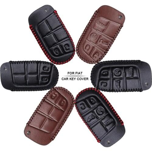 Car Accessories Key Cover Case For Fiat 500 Accessories Grande Punto Bravo Ducato Hand-woven Smoky Grey Metal Keyring Keychain