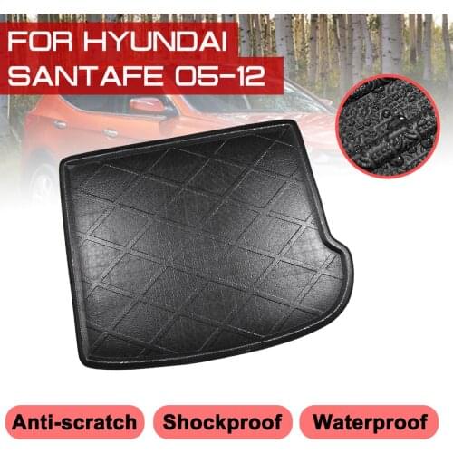 For Hyundai SantaFe 2005 2006 2007 2008-2012 Car Floor Mat Carpet Rear Trunk Anti-mud Cover