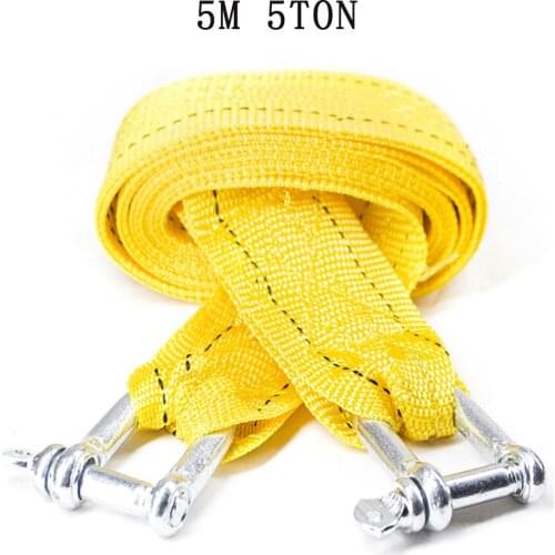 Towing Rope High Strength Car Tow Rope Fluorescent Yellow Tow Rope Tow Strap Bumper Trailer Car Safety Accessries