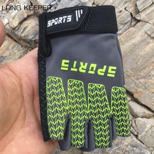 Children Cycling Half Finger Gloves Bicycle Gloves Elastic Non-slip Kid Bike Gloves Boys Girls Outdoor Sports Guantes Ciclismo