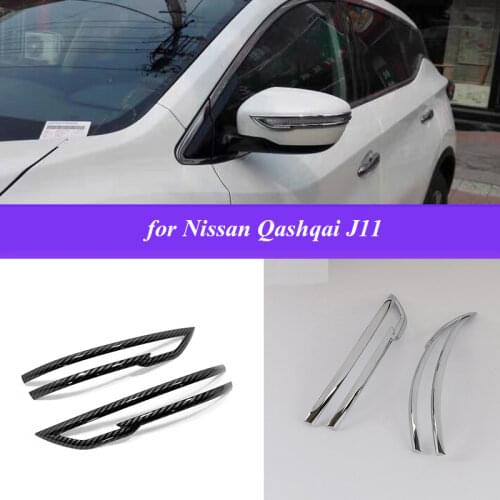 For Nissan Qashqai J11 Car Rearview Mirror Decoration Trim Exterior Trim Rear View Mirror Cover Trim 2016 2017 2018
