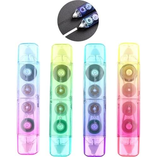 Gradients Correction Tape And Point Glue Two In One Creative Portable Kawaii Correction Tape School Supplies