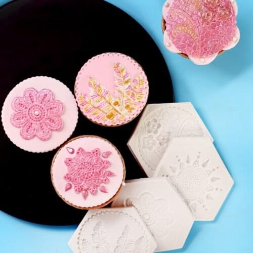 Lace Flower Cupcake Silicone Mold Fondant Mould Cake Decorating Tools Chocolate, Gumpaste Mold, Sugarcraft Kitchen, Gadgets