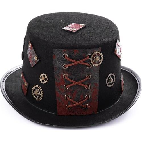 Metal festival revel festival retro gothic steampunk hats