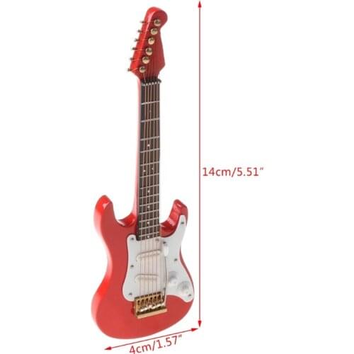 14cm Mini Electric Guitar Model Miniature Guitarra Replica Musical Instrument Decorative Ornaments Gift with Case Stand