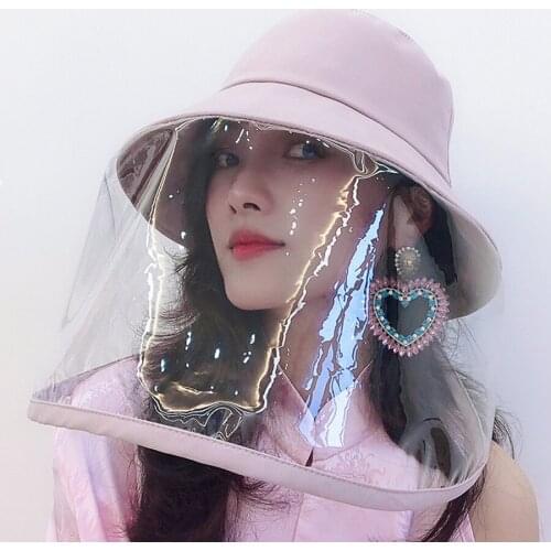 2020 New Detachable Anti-fog Hat Male and Female Dust Bucket Hat Female Outdoor Travel Anti-UV Fisherman Hat