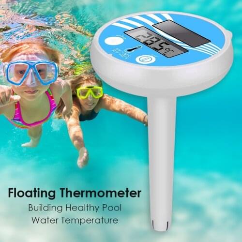 Floating Digital Thermometer Solar Powered Thermometer Pond Tub LCD Display Waterproof Temperature Meter Indoor & Outdoor Pool