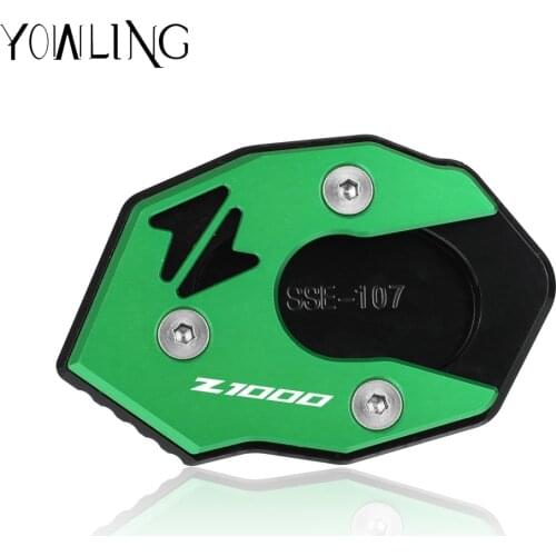 Motorcycle Kickstand CNC Aluminum Side Stand Enlarge extension For KAWASAKI Z1000 2010 2011 2012 2013 2014 2015 2016 2017-2020