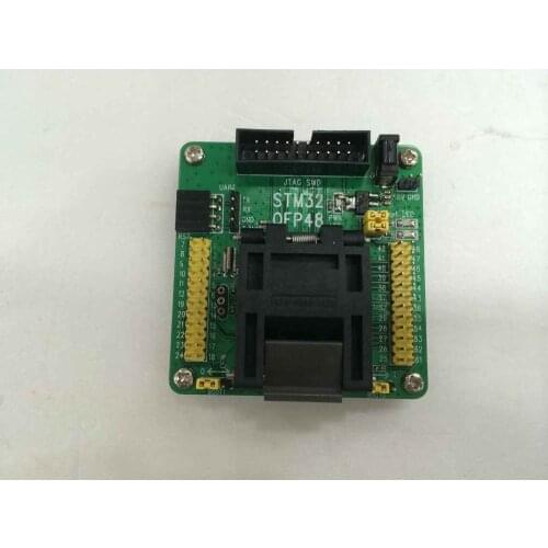 Free shipping 1 pcs STM32-QFP48 QFP48 LQFP48 STM32F10xC STM32L15xC STM32 IC Test Socket Programming Adapterf