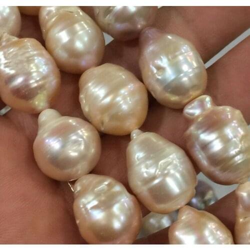 Rare 15x20mm Natural South Baroque Light pink Akoya Pearl Fashion Loose AA AAAAAA Free shipping