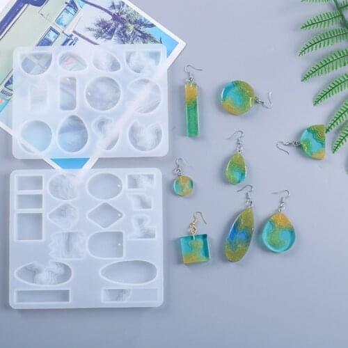 Earring Beach Landscape Crystal Epoxy Resin Mold Nature Coastline Island Pendant Silicone Mould DIY Crafts Chic Jewelry Tool
