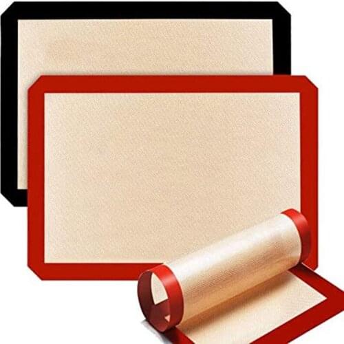Silicone Baking Mat,3 Pieces BPA Free Non-Stick Canvas Baking Sheet Pastry,Silicone Baking Cloth,42X30Cm and 30X21Cm
