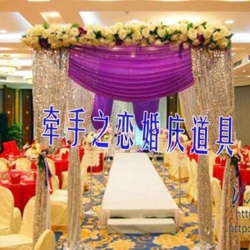 Wedding supplies Wedding props square canopy/chuppah/arbor drapery with swag for wedding supply