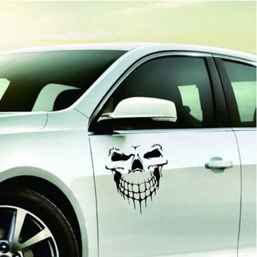 Reflective Skull Car Stickers 1PC Car Stickers Large Size 30X27cm 3D Sticker Car Decoration Sticker Door Window Car Decal