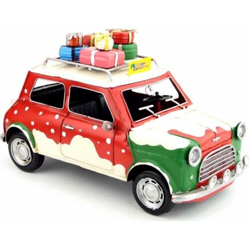 Vintage iron car model christmas decorations for home ornaments vintage car painting crafts CAR Living room retro decoration