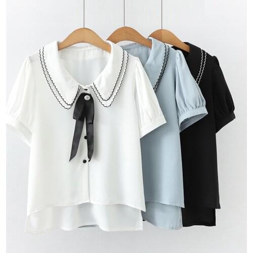 XING WEI SI Short Sleeve Blouses