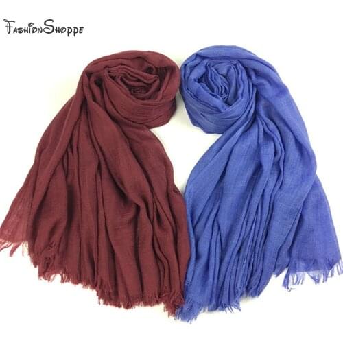 Women Islam Maxi Crinkle Cloud Hijab Scarf Shawl Muslim Long Shawl Stole Wrap