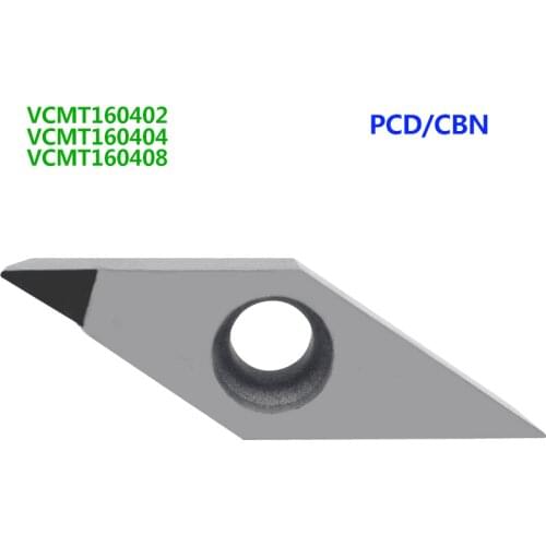 2PCS PCD CBN insert VCMT160402 VCMT160404 VCMT160408 CNC Lathe Turning Diamond Inserts Carbide Lathe Machining Cutter Tool