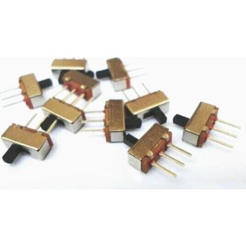 100Pcs Interruptor on-off mini Slide Switch SS12D00 SS12D00G4 3pin 1P2T High quality toggle switch Handle length:4MM