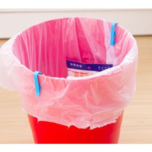 OTHERHOUSE 2Pcs Bag Clips Trash Bag Fixed Clip Trash Can Clips Waste Bin Bag Holder Garbage Bag Clamp