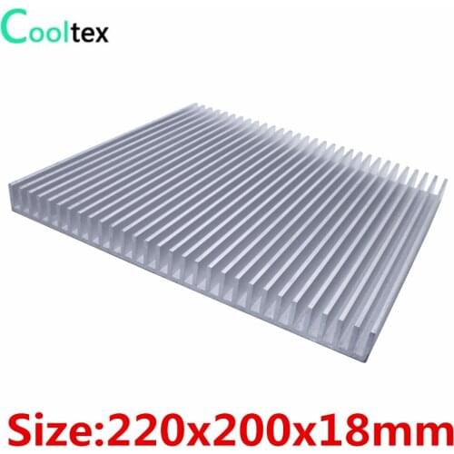 5pcs/lot) High power 220x200x18mm radiator Aluminum heatsink cooler for LED Electronic computer heat dissipation