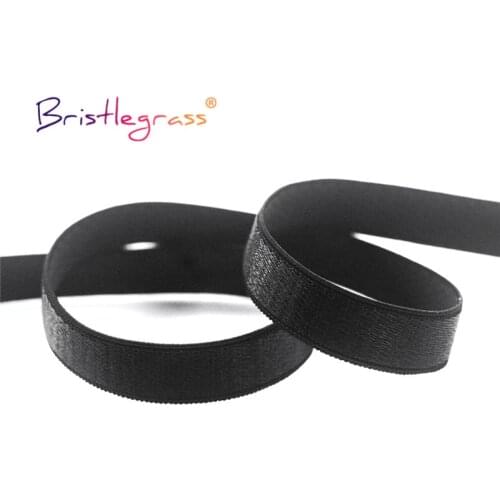 BRISTLEGRASS 50 100 Yard by Roll 3/8" 10mm Nylon Bra Strap Elastic Spandex Band Shoulder Tape Underwear Lingerie DIY Sewing Trim