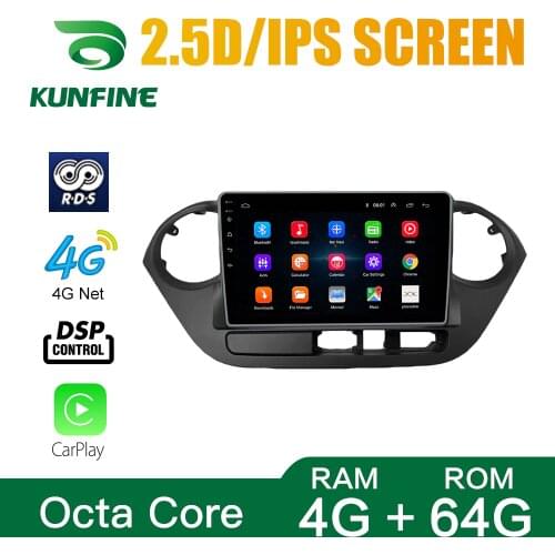 Octa Core Android 10.0 Car DVD GPS Navigation Player Deckless Car Stereo For HYUNDAI I10 2013-2017 RHD LHD Radio Dvice