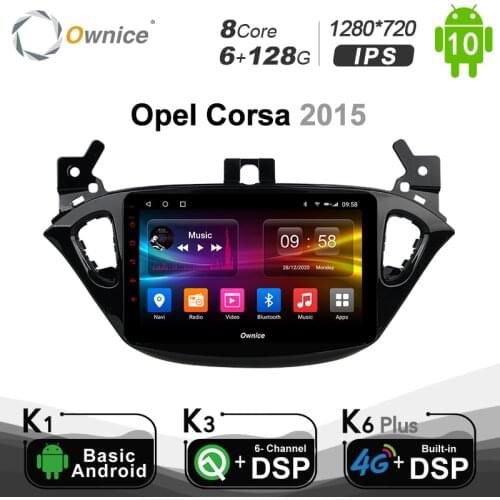 1280*720 Ownice Android 10.0 Octa Core Car Audio DVD Player 6G+128G for Opel Corsa 2015 DSP Optical Radio GPS Navi 4G LTE SPDIF