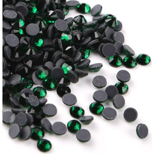 Free Shipping Big Package SS6-SS30 Dark Green Crystal DMC Hot Fix Rhinestones Hot Selling Products Types