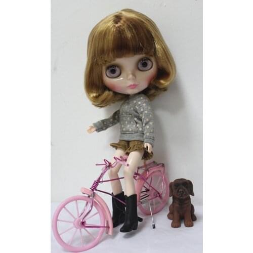 Free Shipping big discount RBL-174DIY Nude Blyth doll birthday gift for girl 4colour big eyes dolls with beautiful Hair cute toy